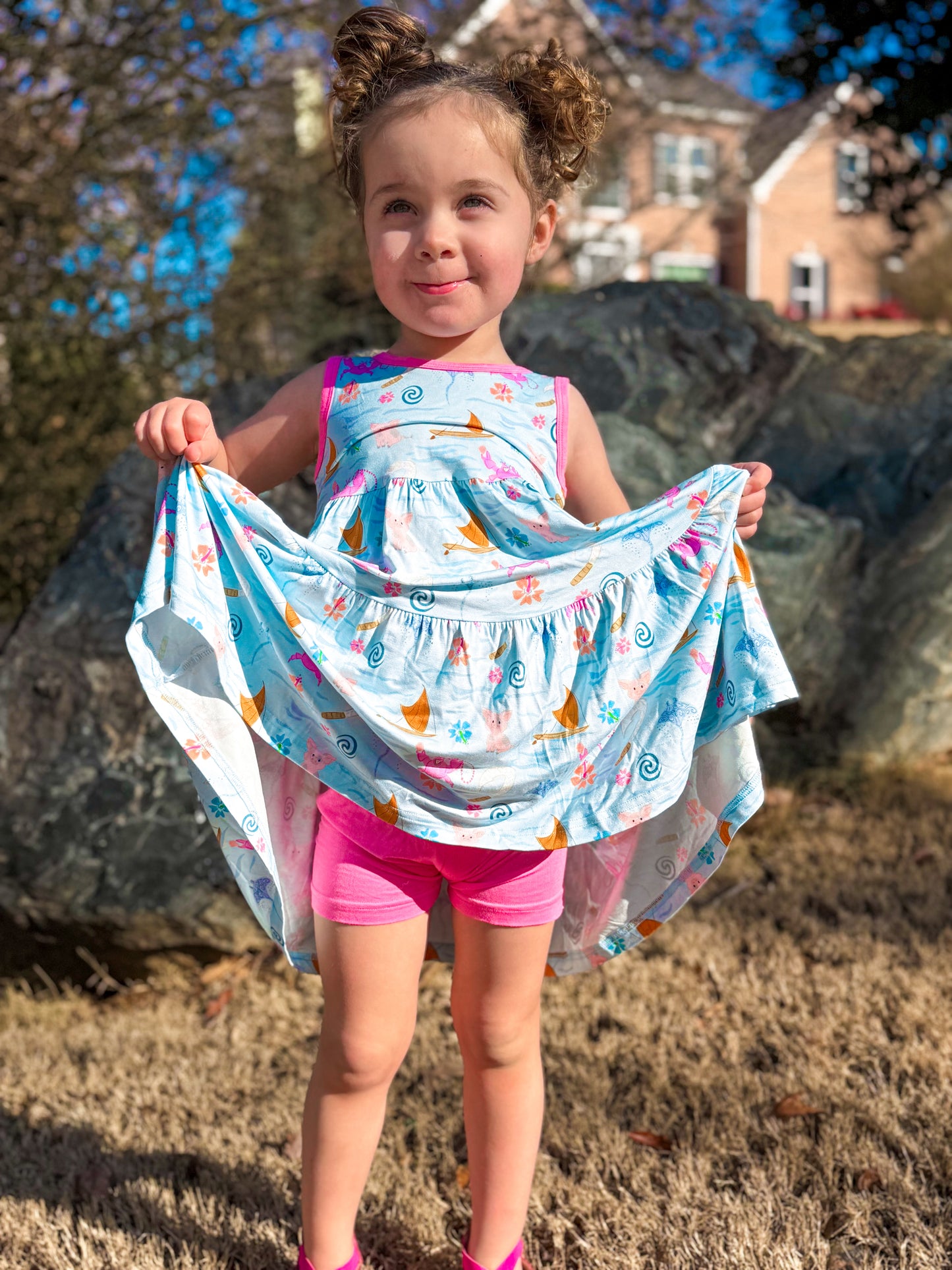 Ella Tiered Dress + Biker Set