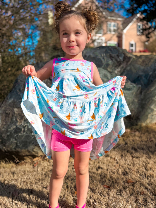 Ella Tiered Dress + Biker Set