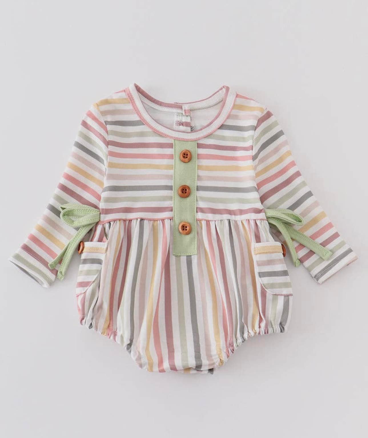 Rosy Striped Bubble | Sweet Adeline Boutique
