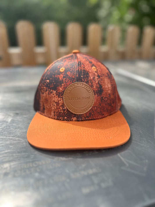 Burnt Orange Acid Wash SnapBack Hat