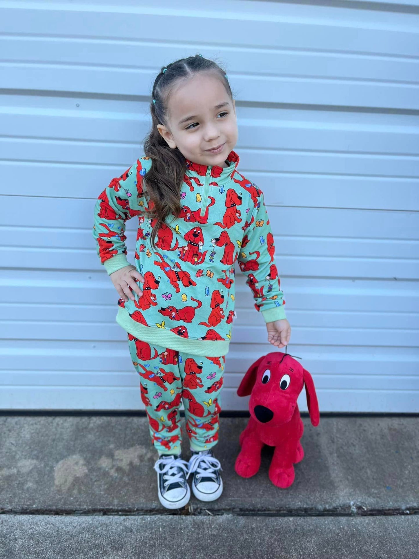 Big Red Dog Quarter Zip Set | Little Bird X Clifford