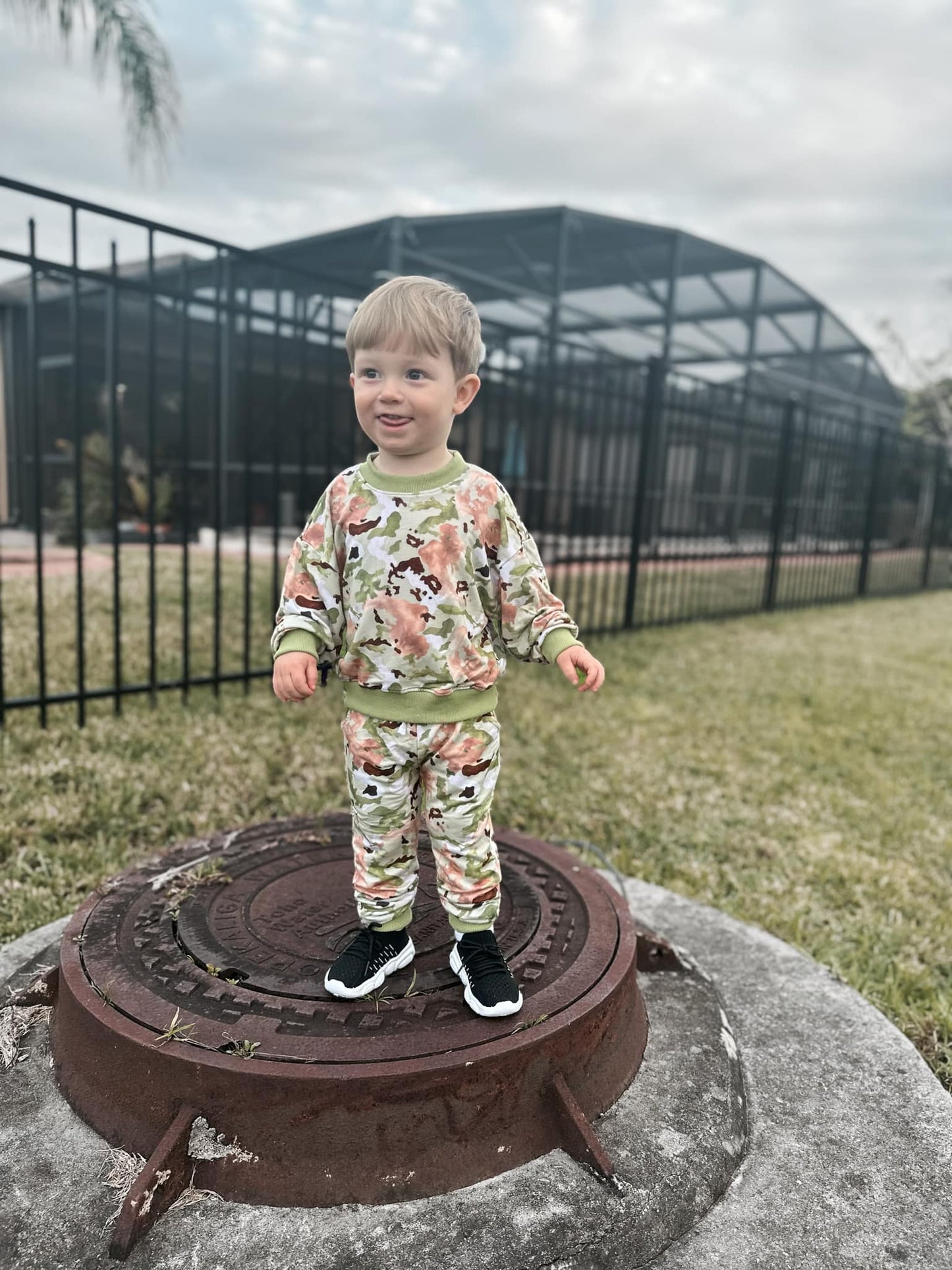 Watercolor Camo Sweatsuit | Bamboo Terry
