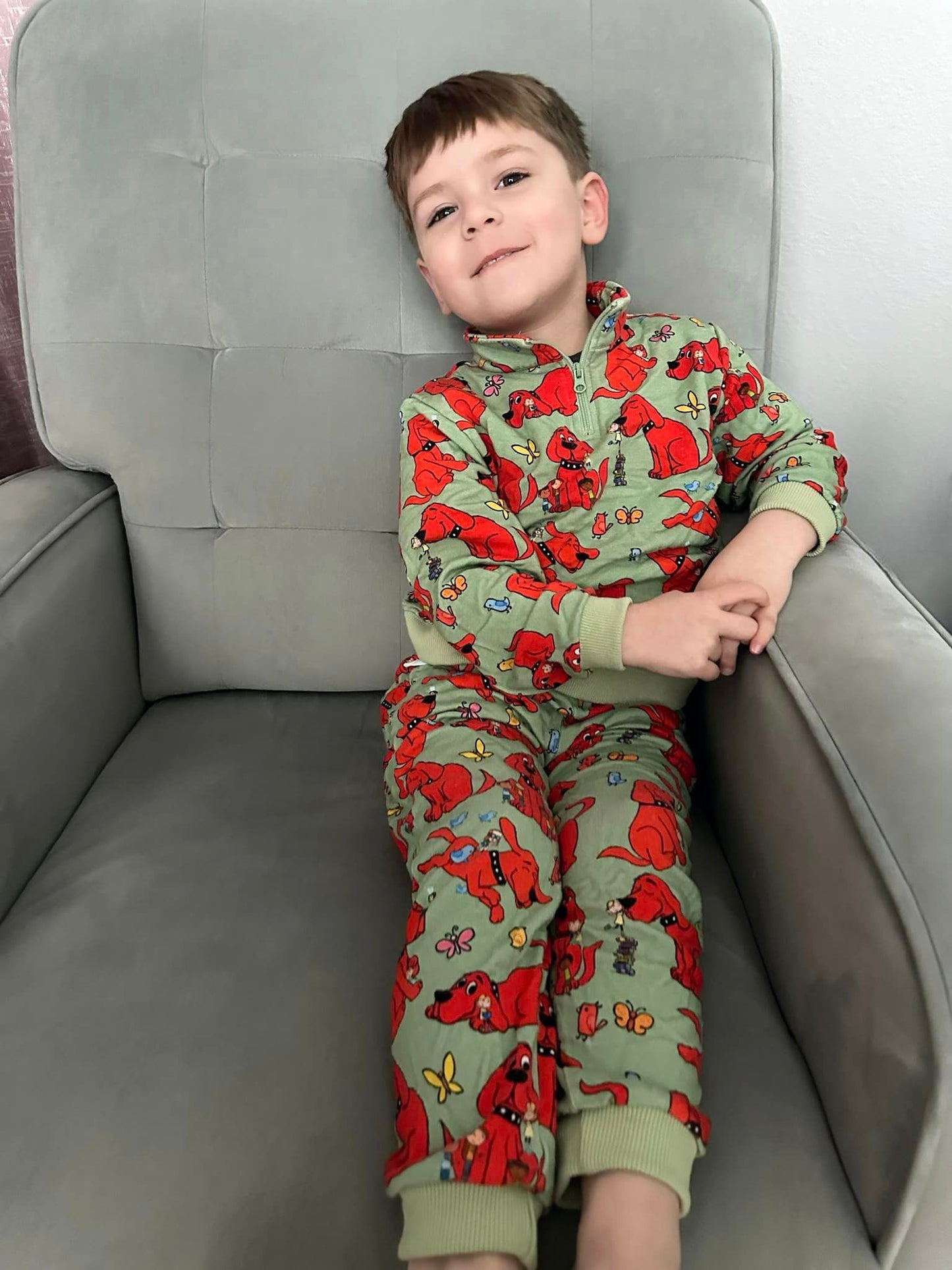 Big Red Dog Quarter Zip Set | Little Bird X Clifford