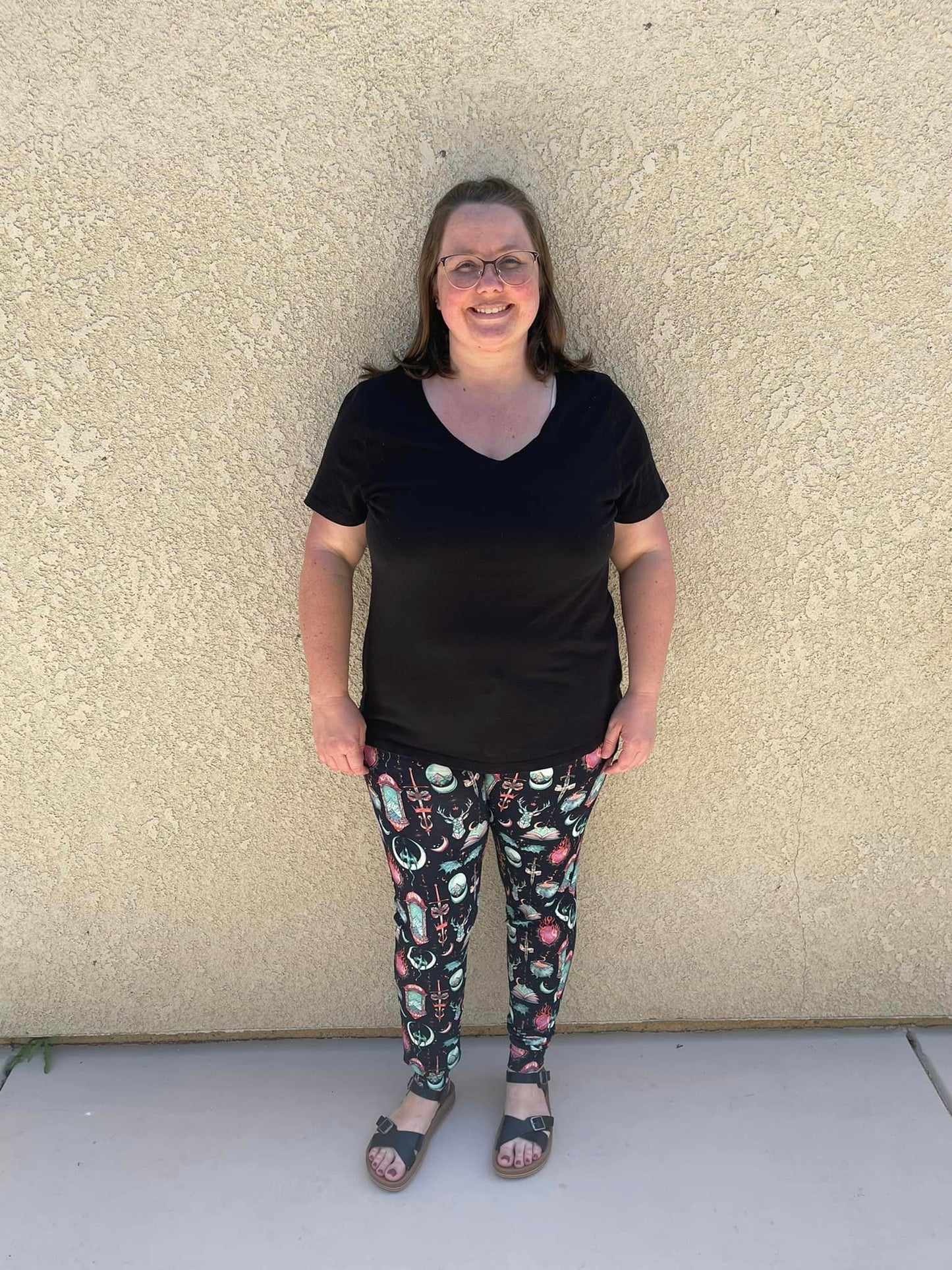 Black Scoop Neck Mama Tee