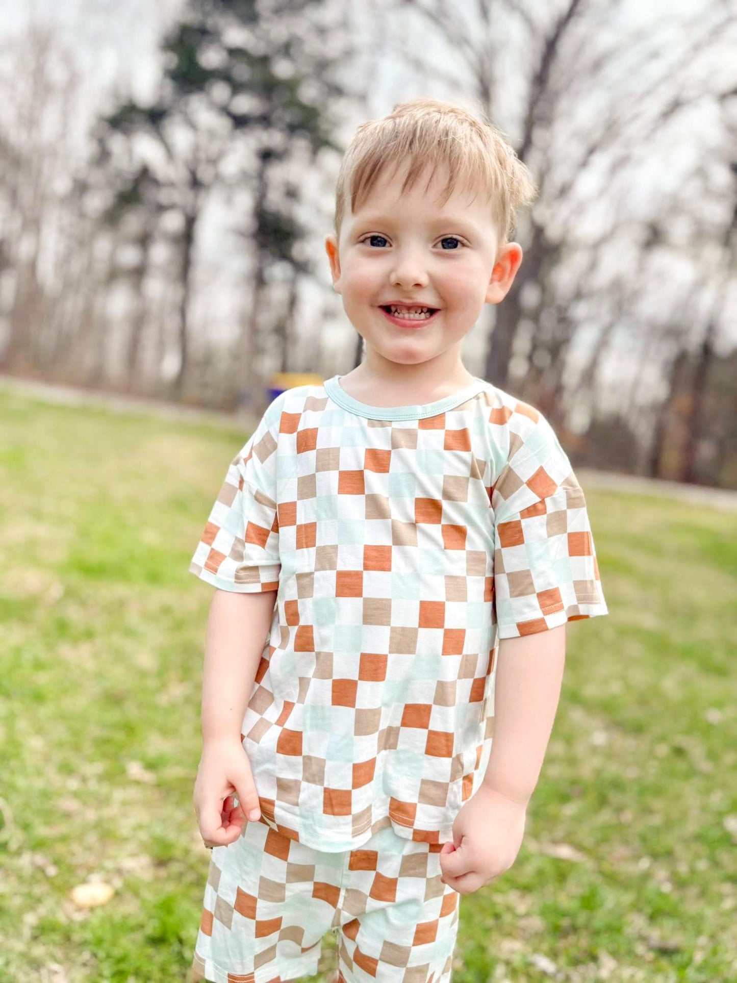 Multi-Check 2 Piece Set | Bamboo Jersey