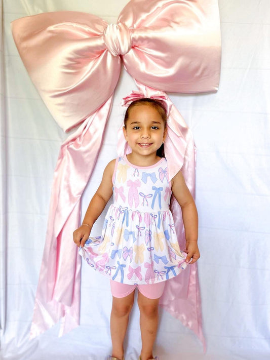 Coquette Peplum + Biker Set