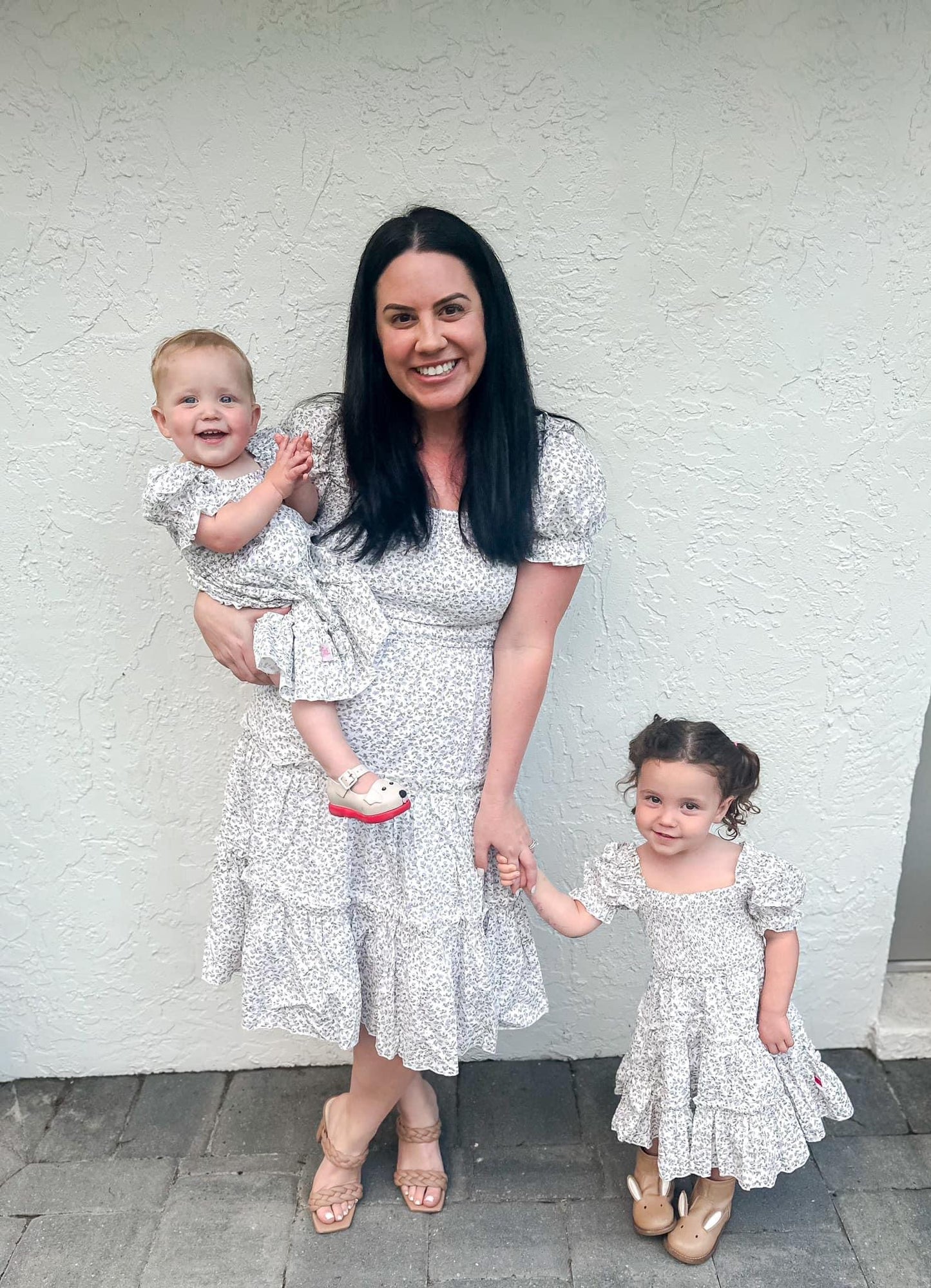 Girls Floral Smocked Dress