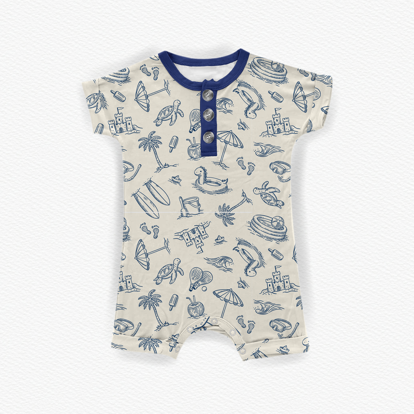Little Beach Bum Henley Shortie | Preorder