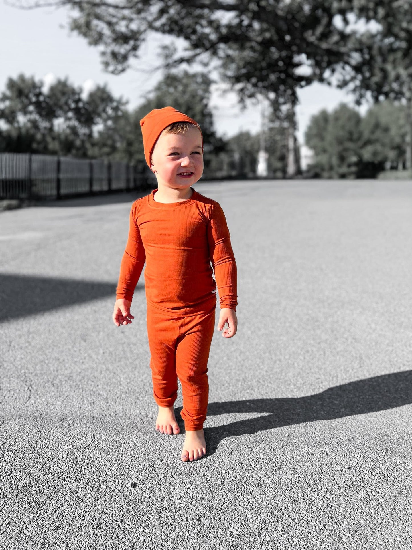 Burnt Orange 2 Piece Pajamas
