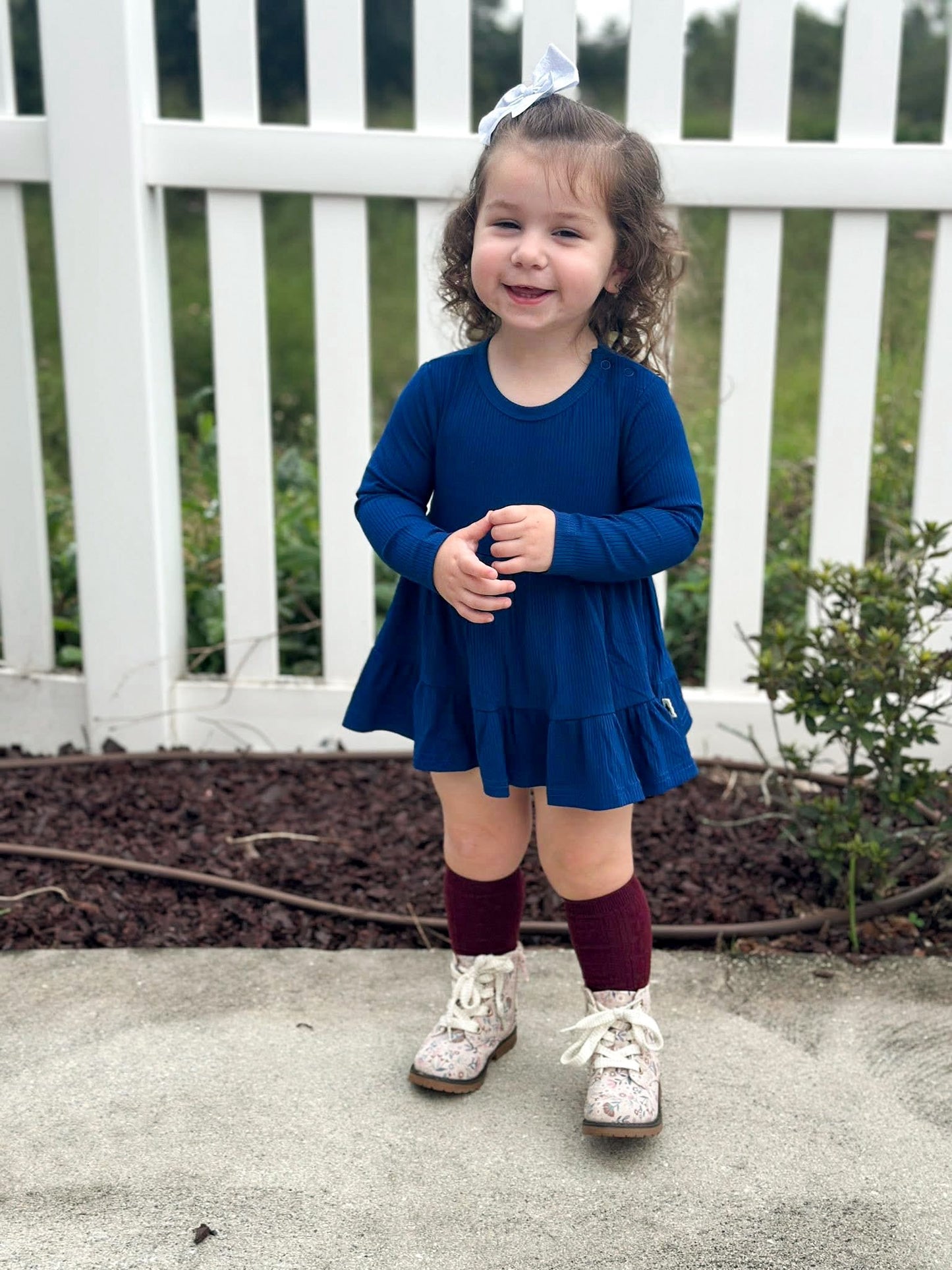Navy Twirl Dress