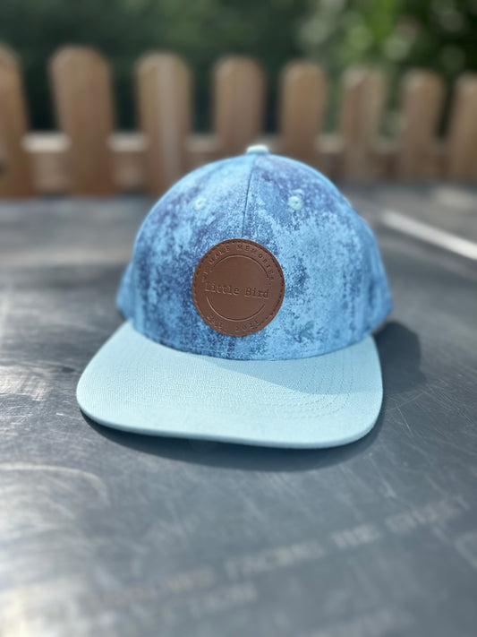 Blue Acid Wash SnapBack Hat