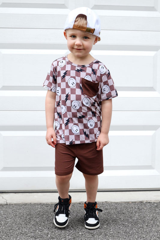 Checked Out Tee + Short Set | Bamboo