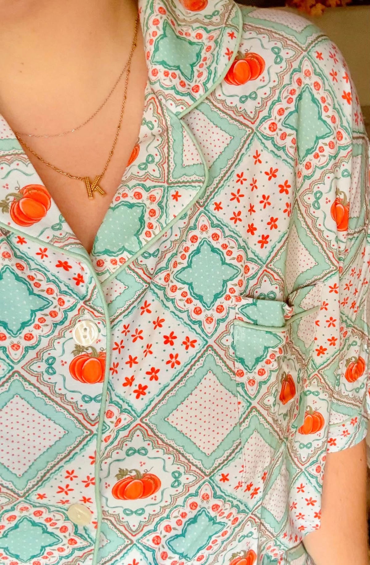 County Fair Mama Button Up Pajamas