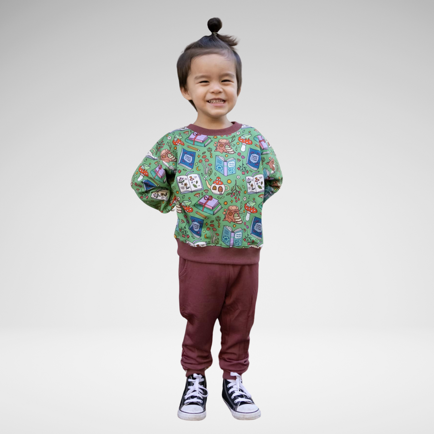 Woodland + Mauve Sweatsuit | Bamboo Terry