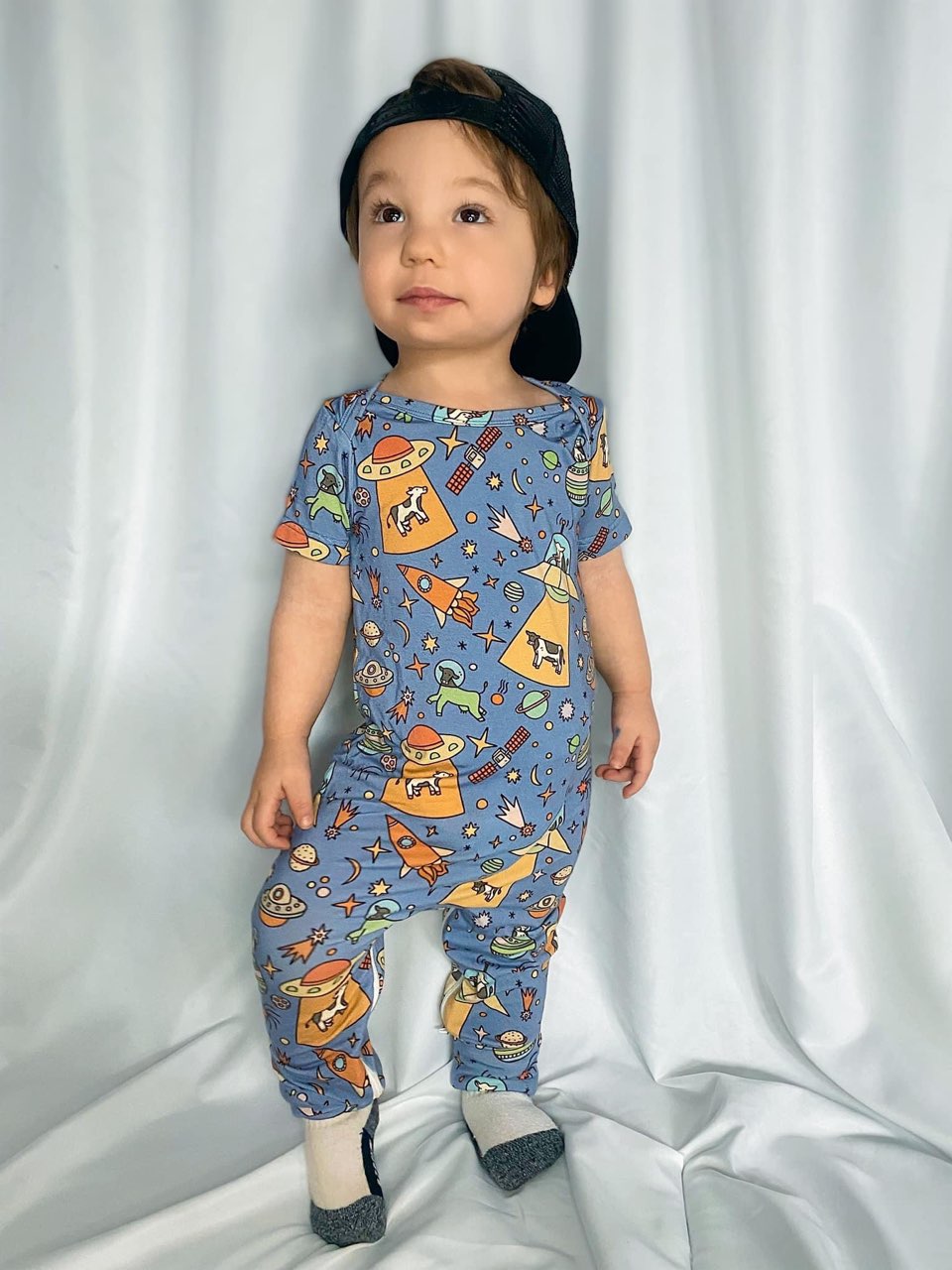 To The Moooon Crescent Romper