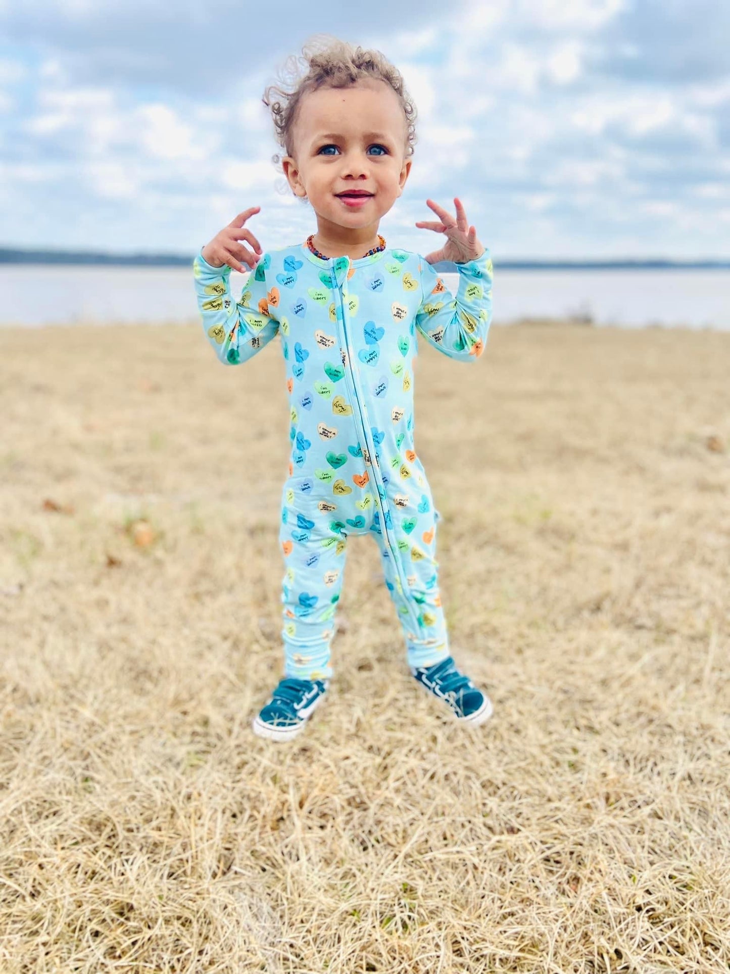 Positive Affirmations Convertible Romper BLUE