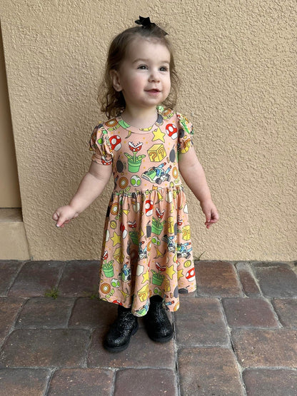 Player-1 Puff-Sleeve Dress