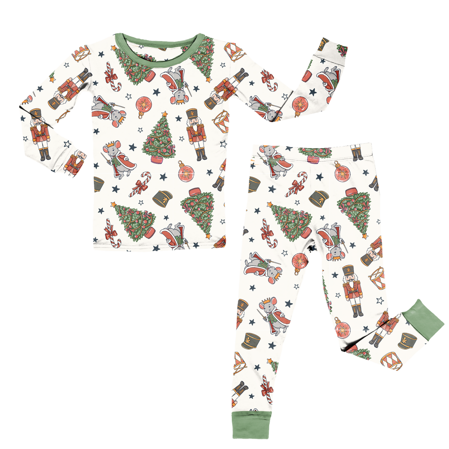 Nutcrackers Neutral 2 Piece Pajamas