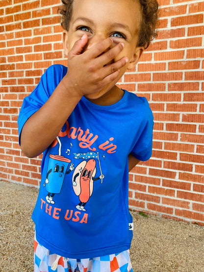 Party in the USA Oversized Tee + Short Set