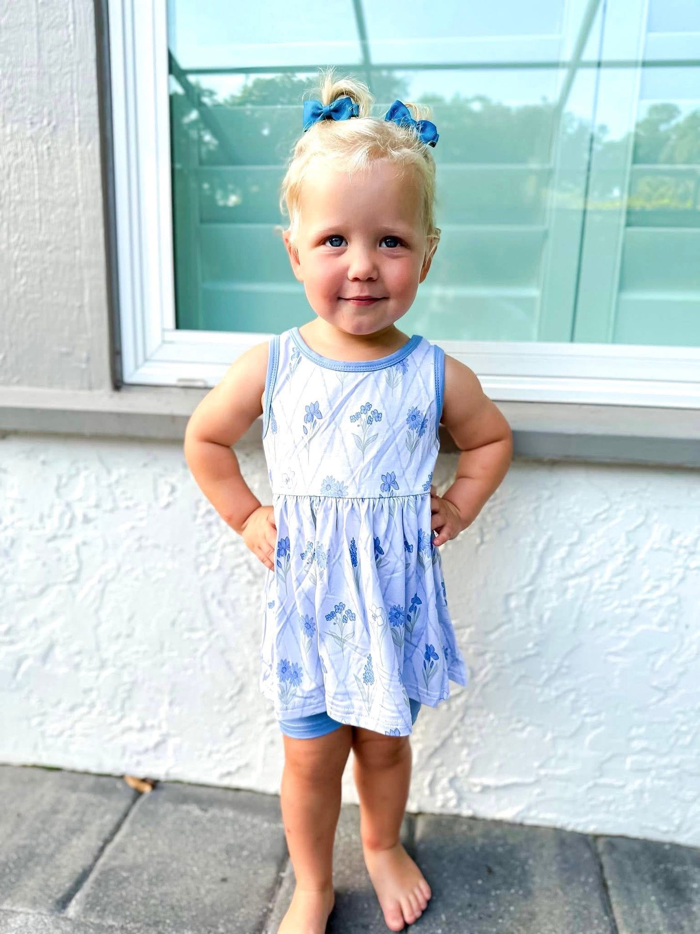 Periwinkle Peplum + Biker Set