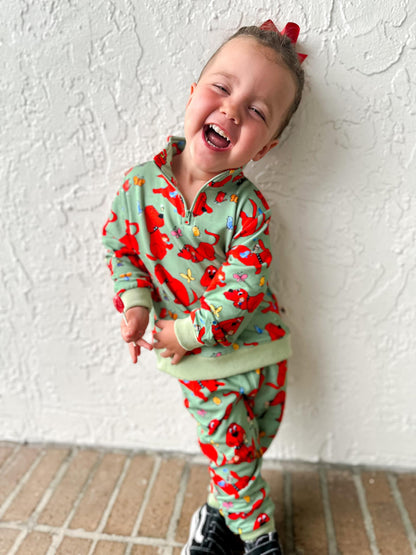 Big Red Dog Quarter Zip Set | Little Bird X Clifford