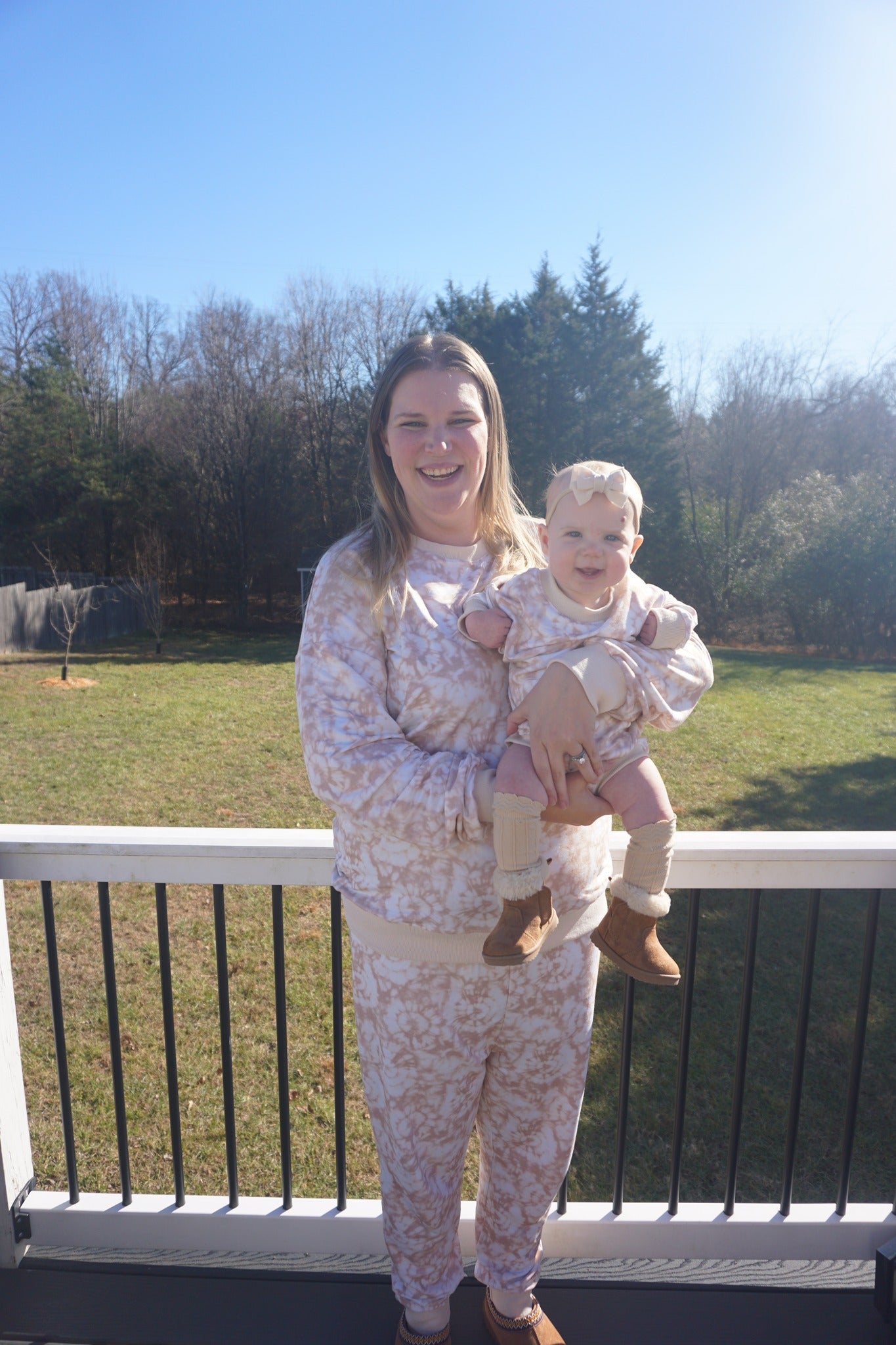 Beige Tie Dye Bamboo Terry Sweater Romper