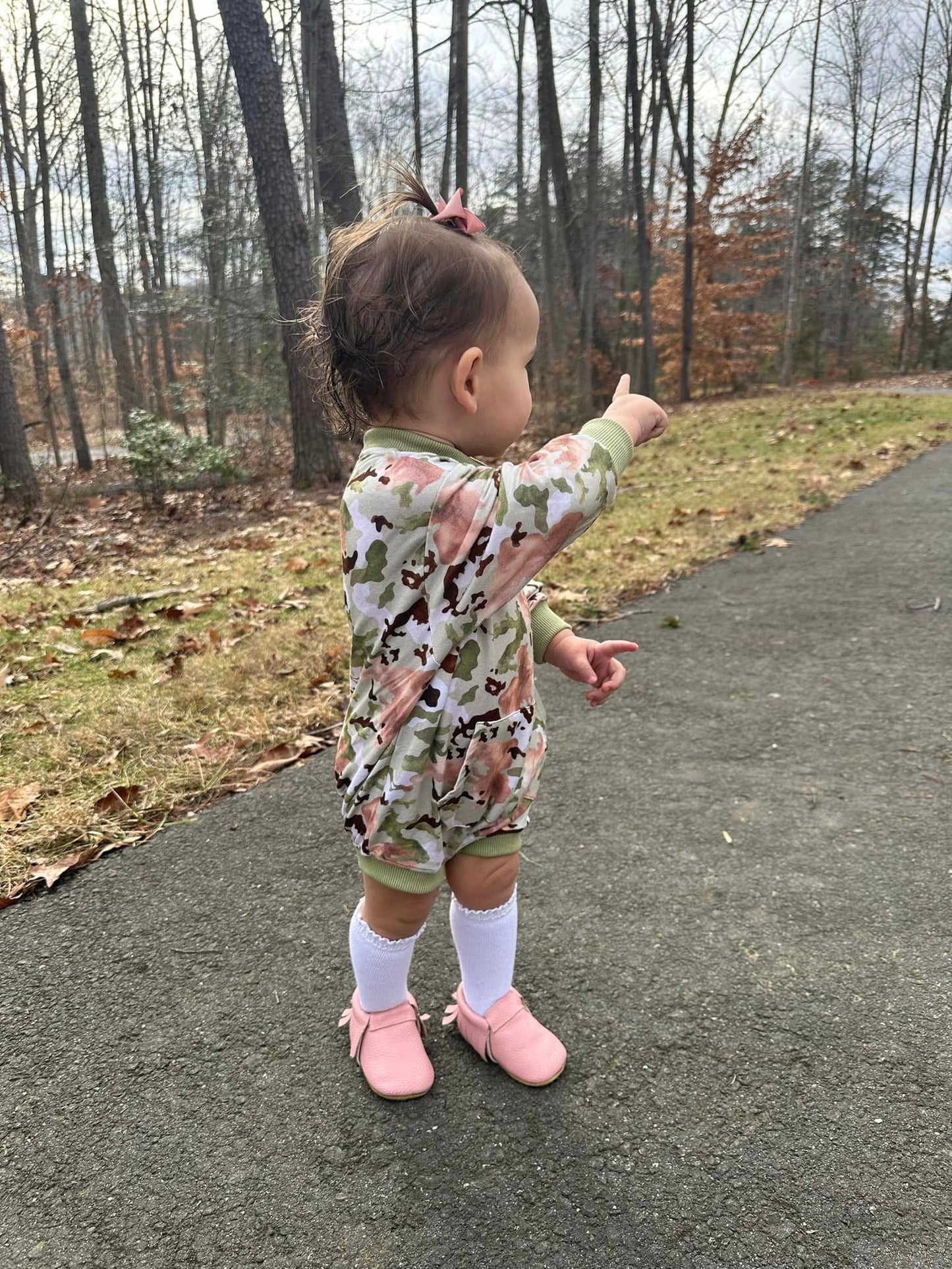 Watercolor Camo Sweater Romper | Bamboo Terry