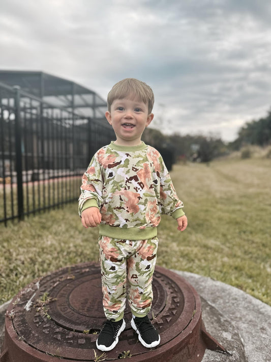 Watercolor Camo Sweatsuit | Bamboo Terry