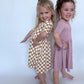 Brown-Check Dress | Bamboo Jersey