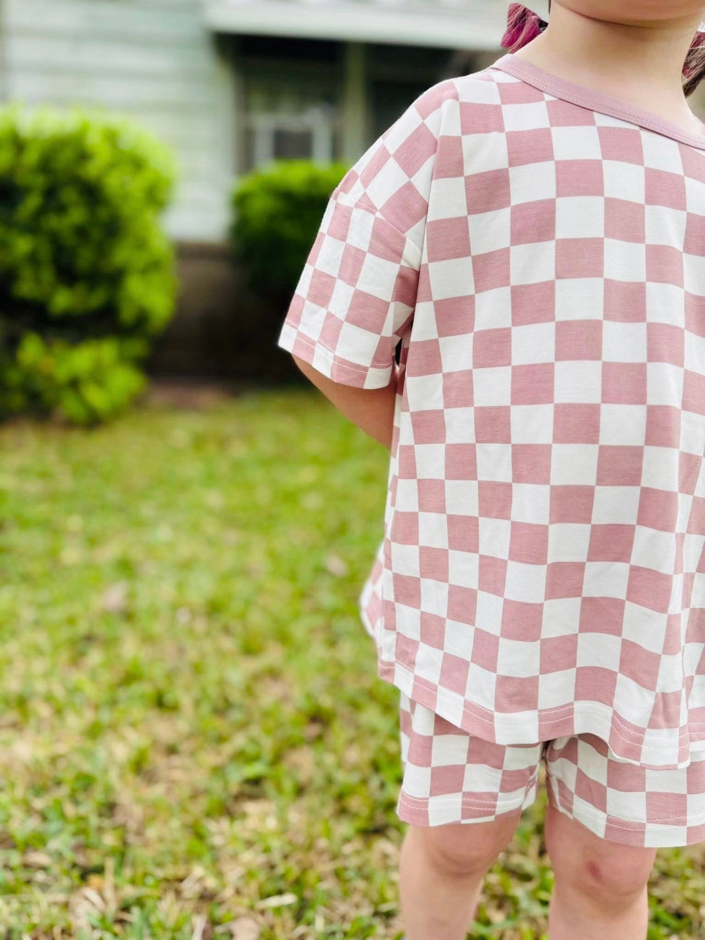 Mauve-Check 2 Piece | Bamboo Jersey
