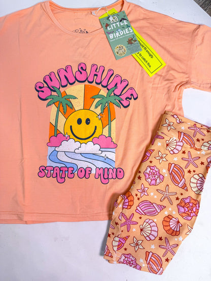 Sunshine Tee + Biker Set