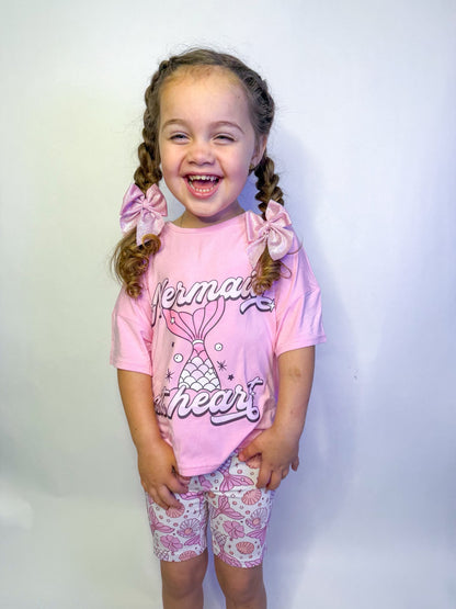 Mermaid At Heart Tee + Biker Set
