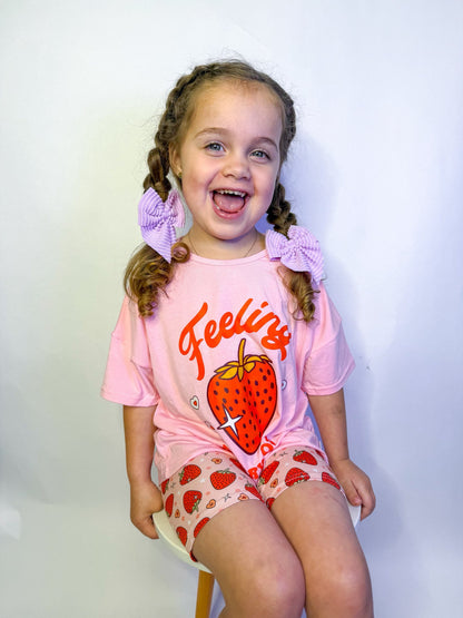 Feeling Berry Good Tee + Biker Set