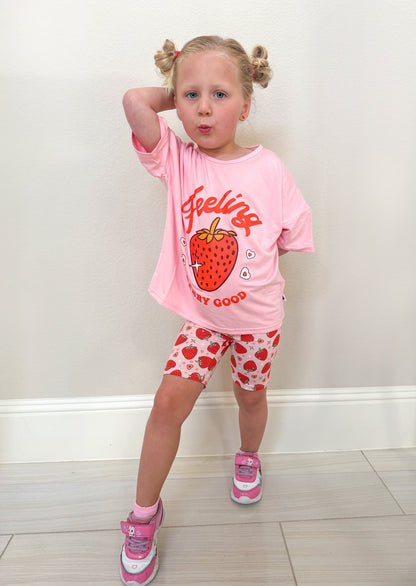 Feeling Berry Good Tee + Biker Set