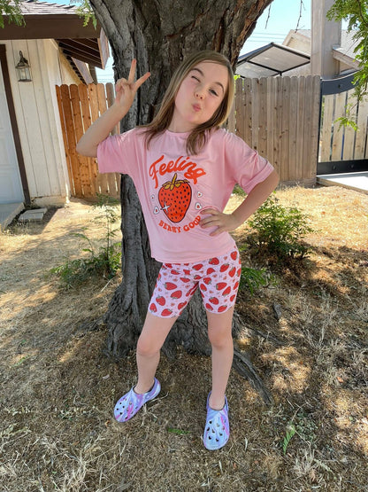 Feeling Berry Good Tee + Biker Set