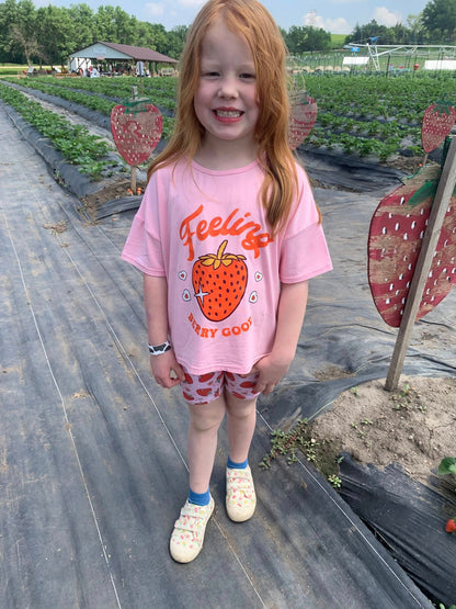 Feeling Berry Good Tee + Biker Set