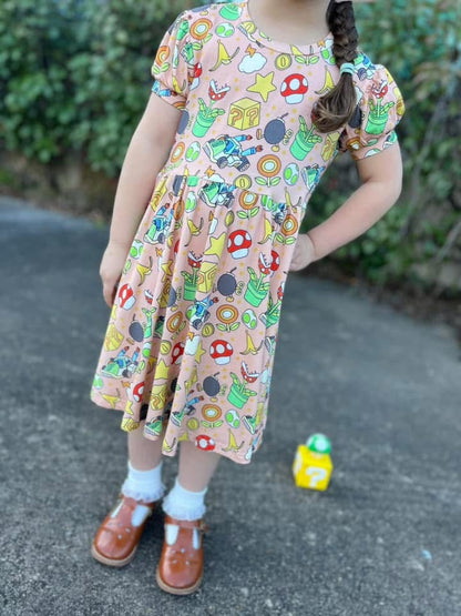 Player-1 Puff-Sleeve Dress