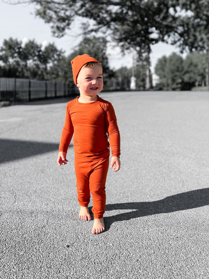 Burnt Orange 2 Piece Pajamas
