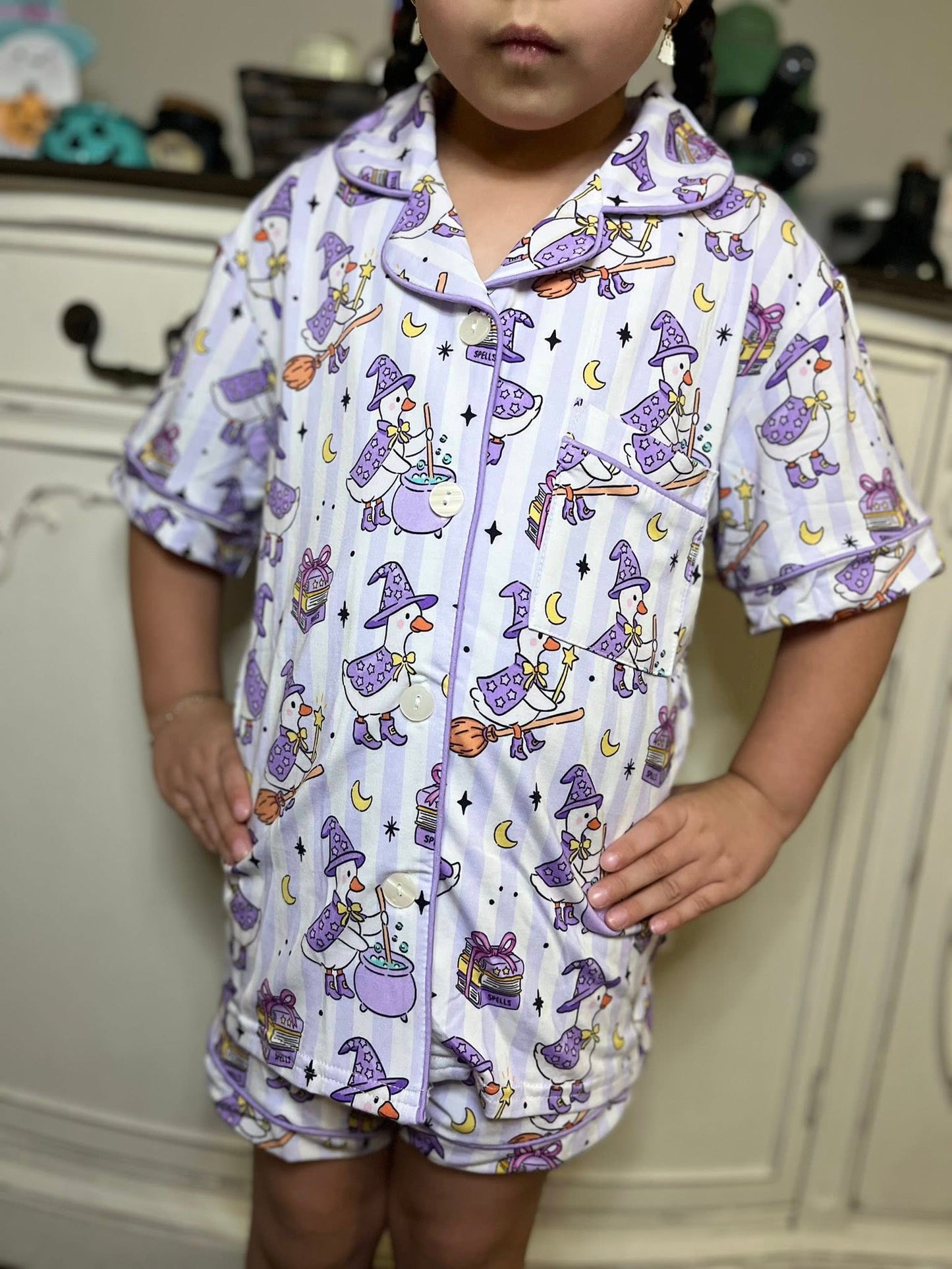 Honkus Ponkus Mommy and Me Button Up Pajamas