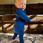 Navy Ribbed Zippy
