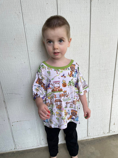 Spooky Ole Bear Shortsleeve Boxy Tee