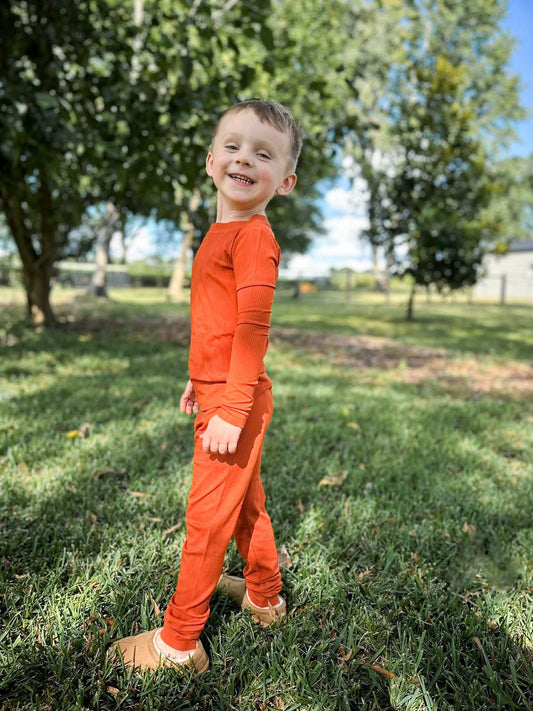 Burnt Orange 2 Piece Pajamas