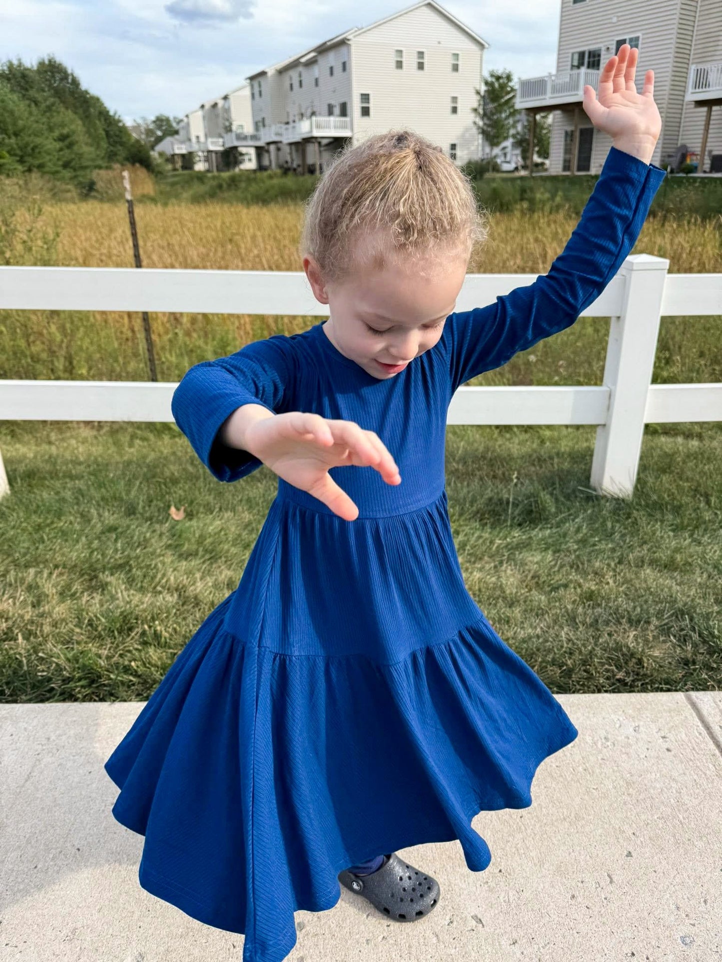 Navy Twirl Dress