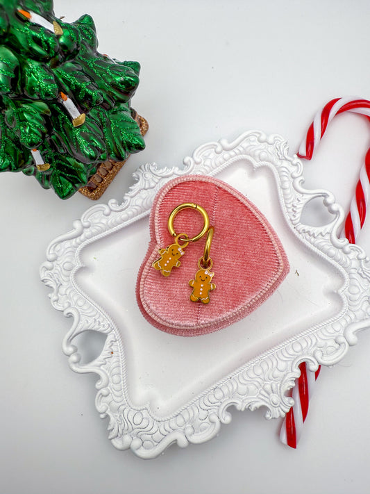 Gingerbread Huggie Charms
