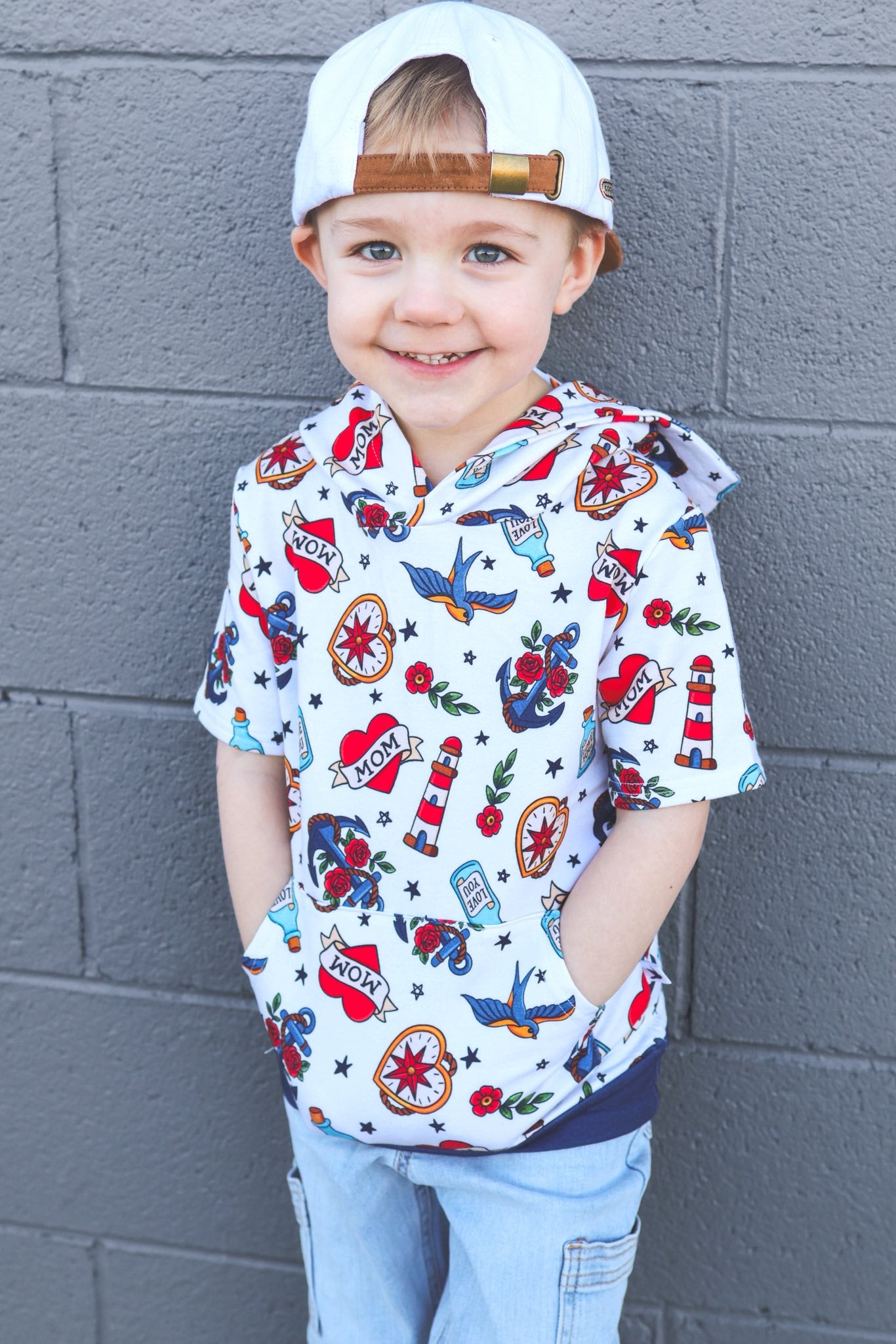 Lover Boy Shortsleeve Hoodie | Bamboo Terry