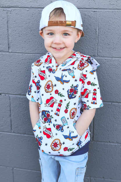Lover Boy Shortsleeve Hoodie | Bamboo Terry