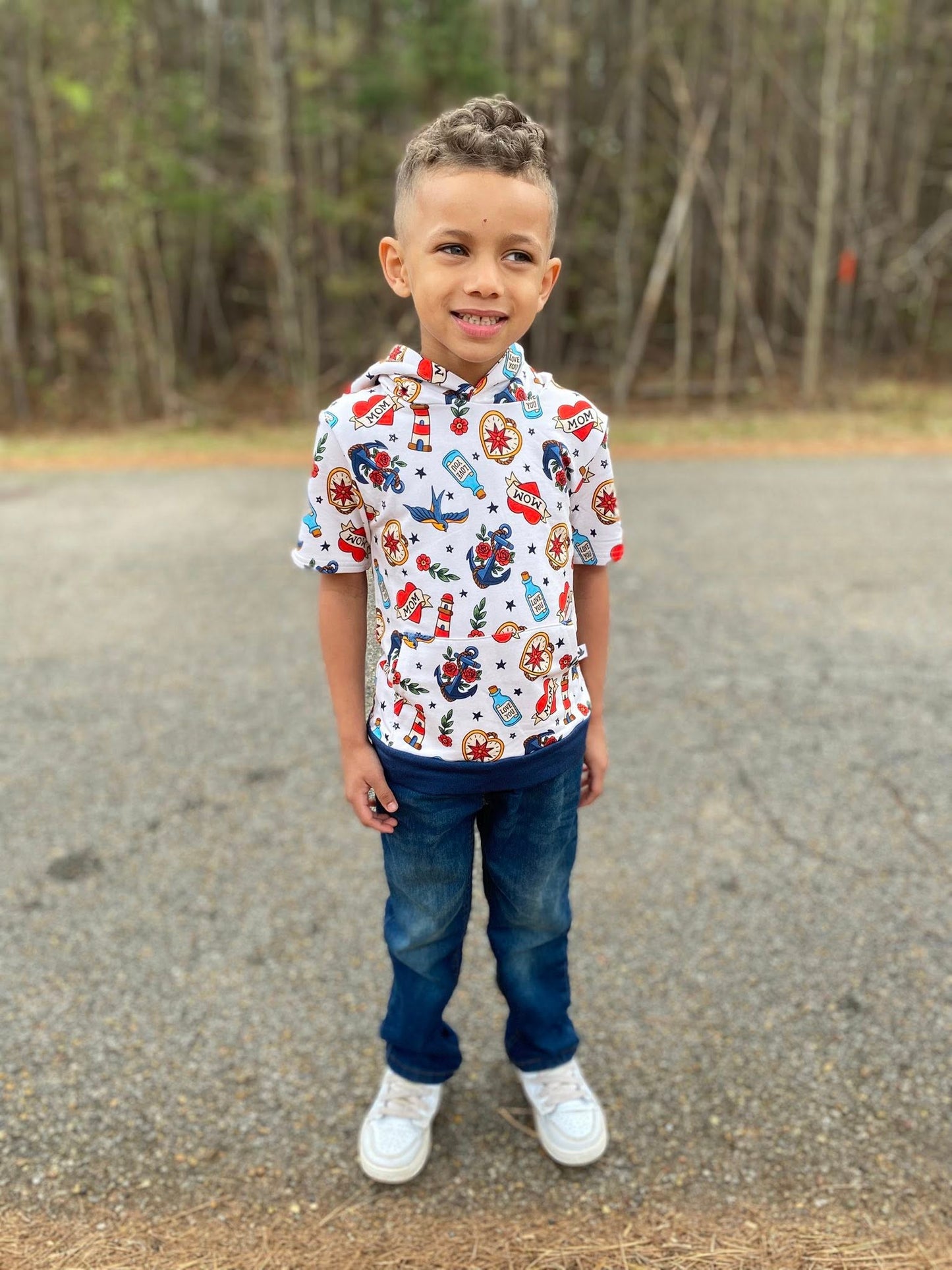 Lover Boy Shortsleeve Hoodie | Bamboo Terry