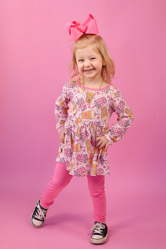 Love U A Latte Peplum Set