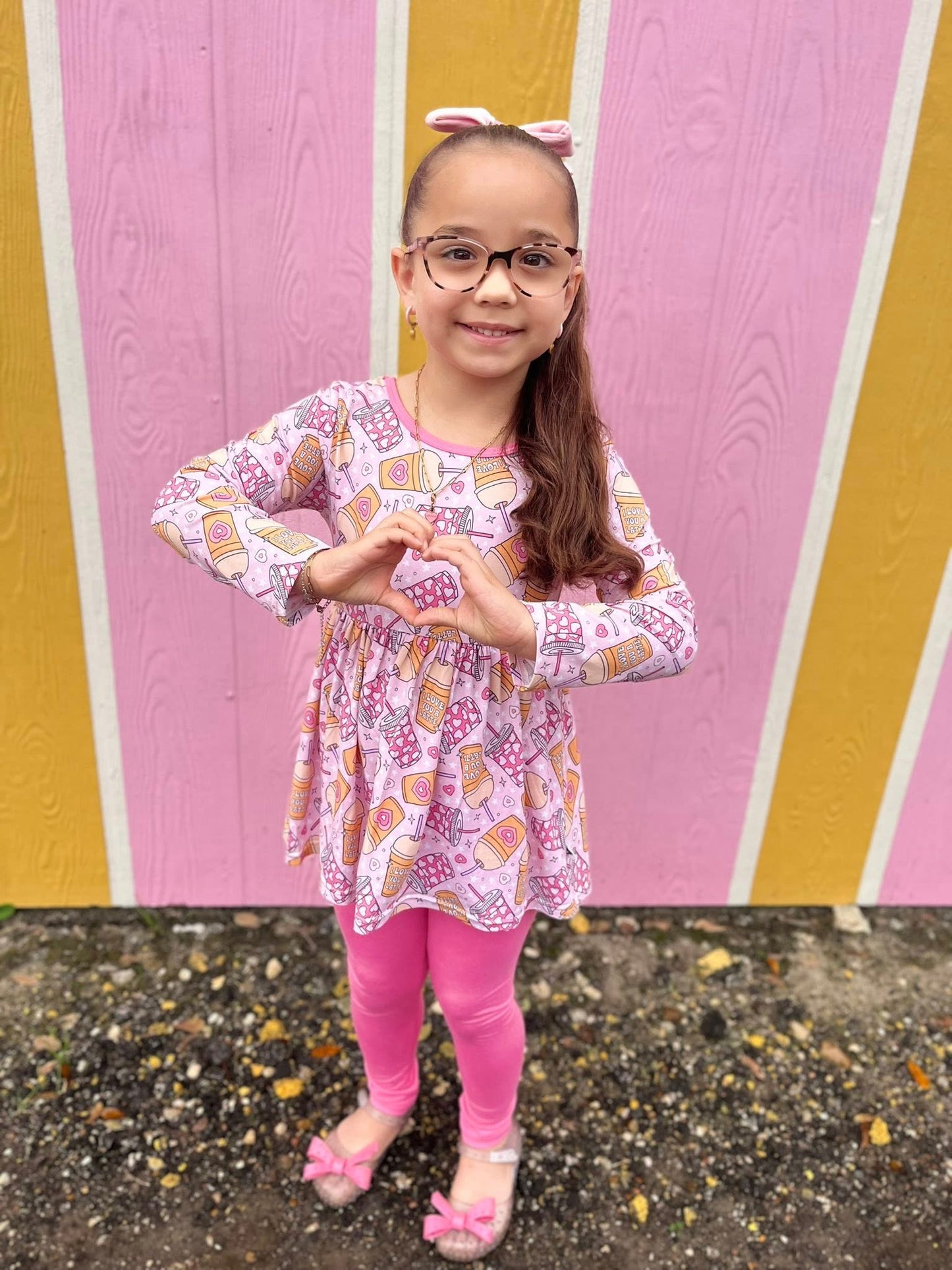 Love U A Latte Peplum Set