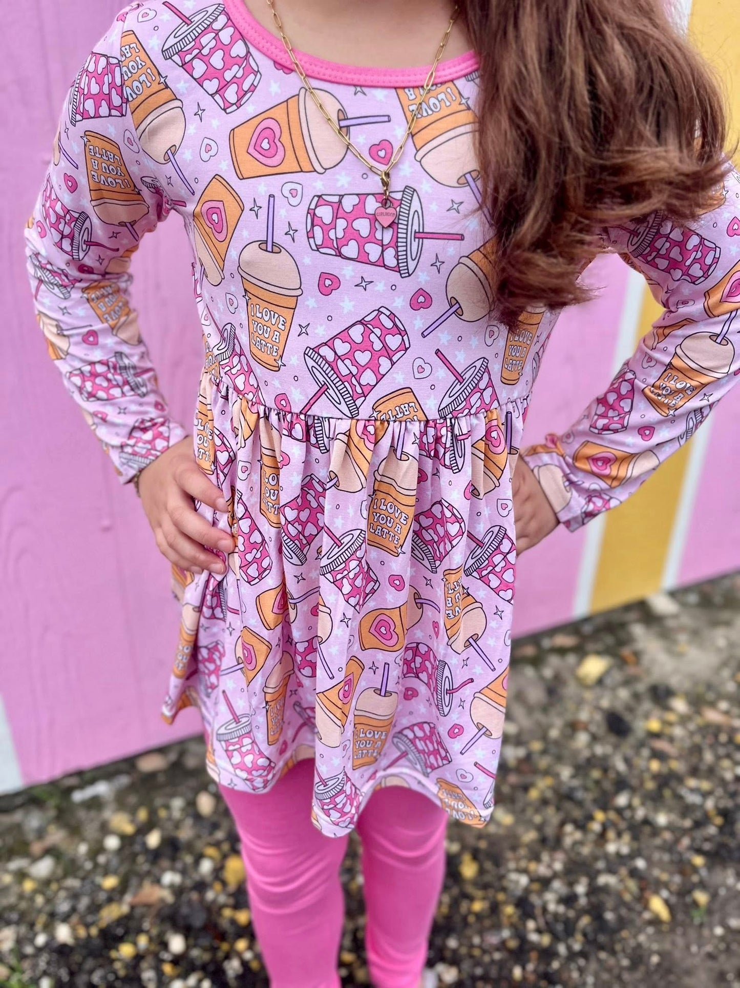 Love U A Latte Peplum Set